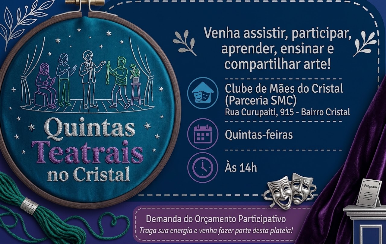 🎭 Chamada – Quintas Teatrais no Cristal