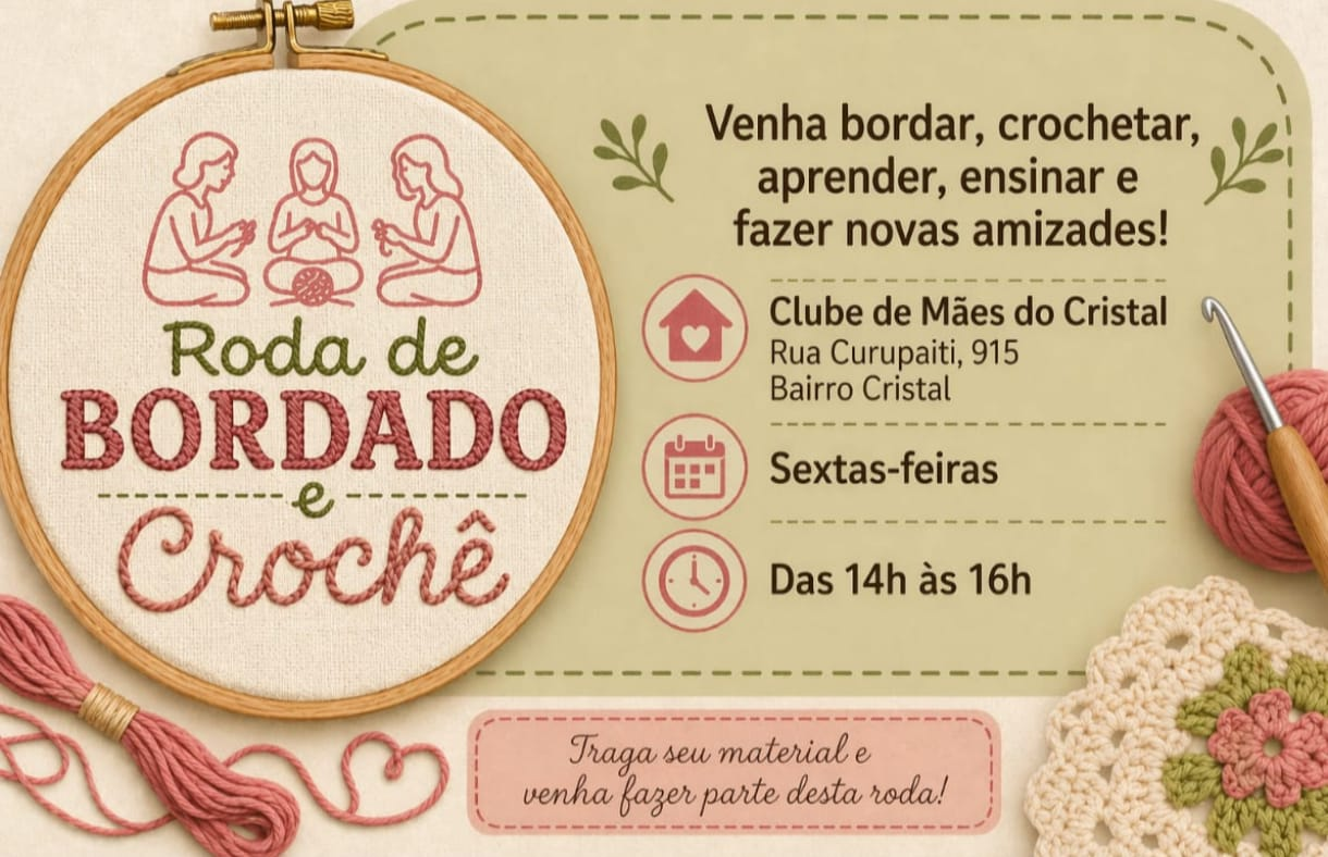 🧵 Roda de Bordado e Crochê